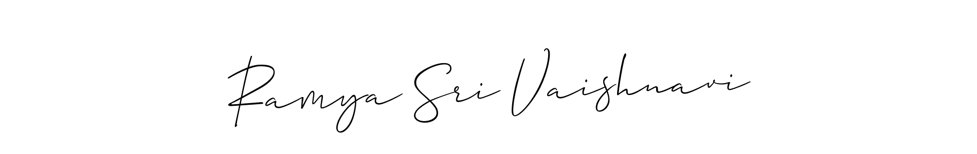 How to Draw Ramya Sri Vaishnavi signature style? Allison_Script is a latest design signature styles for name Ramya Sri Vaishnavi. Ramya Sri Vaishnavi signature style 2 images and pictures png
