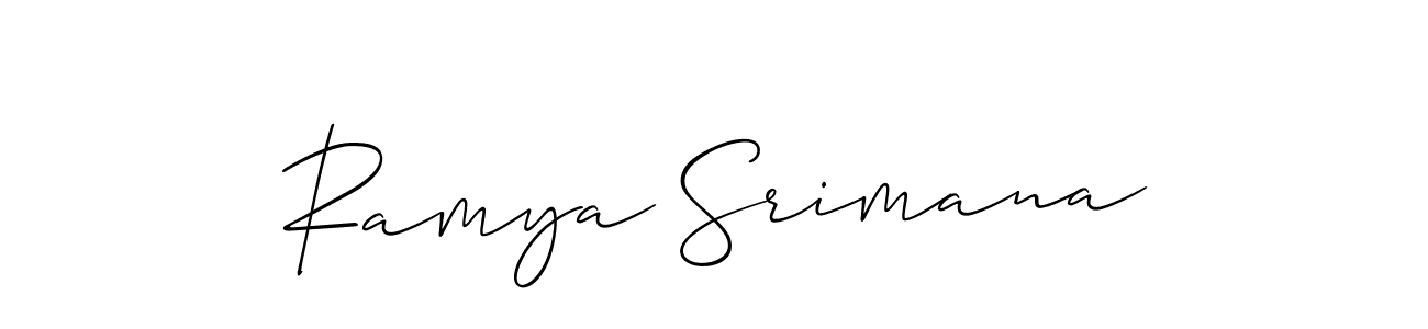 You can use this online signature creator to create a handwritten signature for the name Ramya Srimana. This is the best online autograph maker. Ramya Srimana signature style 2 images and pictures png