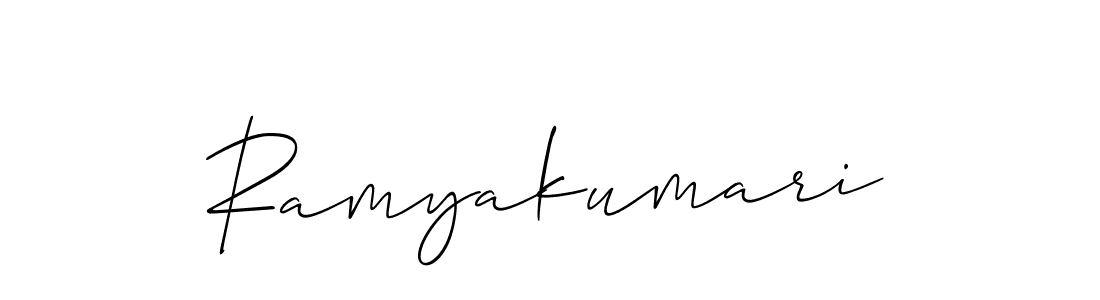 It looks lik you need a new signature style for name Ramyakumari. Design unique handwritten (Allison_Script) signature with our free signature maker in just a few clicks. Ramyakumari signature style 2 images and pictures png