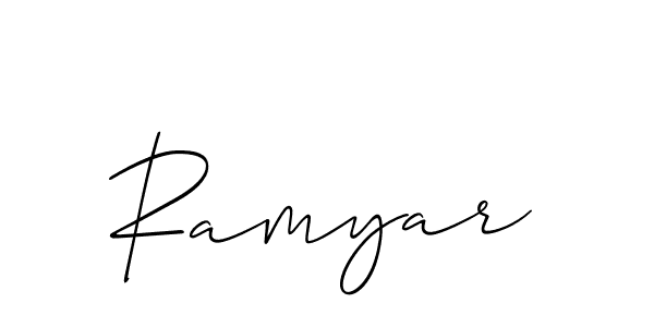 You should practise on your own different ways (Allison_Script) to write your name (Ramyar) in signature. don't let someone else do it for you. Ramyar signature style 2 images and pictures png