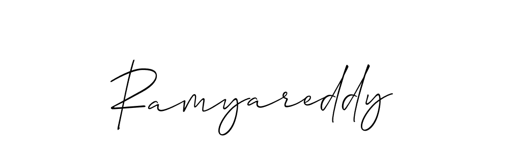 How to Draw Ramyareddy signature style? Allison_Script is a latest design signature styles for name Ramyareddy. Ramyareddy signature style 2 images and pictures png
