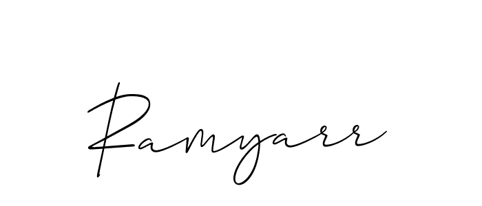 How to make Ramyarr name signature. Use Allison_Script style for creating short signs online. This is the latest handwritten sign. Ramyarr signature style 2 images and pictures png