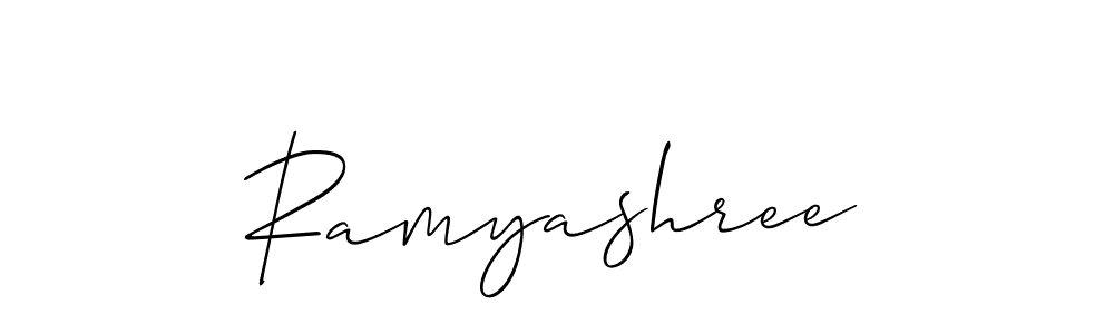 Best and Professional Signature Style for Ramyashree. Allison_Script Best Signature Style Collection. Ramyashree signature style 2 images and pictures png