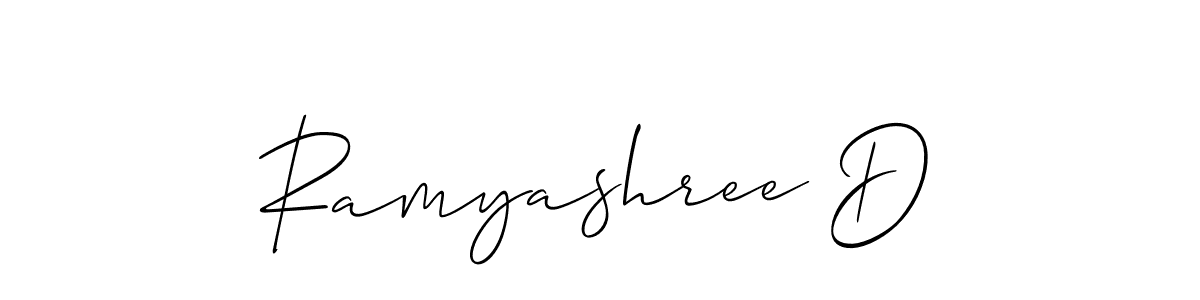 You can use this online signature creator to create a handwritten signature for the name Ramyashree D. This is the best online autograph maker. Ramyashree D signature style 2 images and pictures png