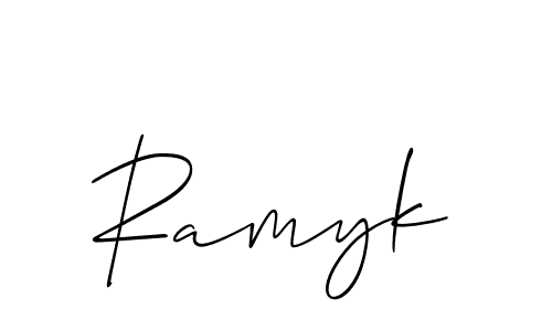 This is the best signature style for the Ramyk name. Also you like these signature font (Allison_Script). Mix name signature. Ramyk signature style 2 images and pictures png