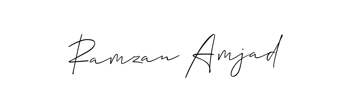 Ramzan Amjad stylish signature style. Best Handwritten Sign (Allison_Script) for my name. Handwritten Signature Collection Ideas for my name Ramzan Amjad. Ramzan Amjad signature style 2 images and pictures png