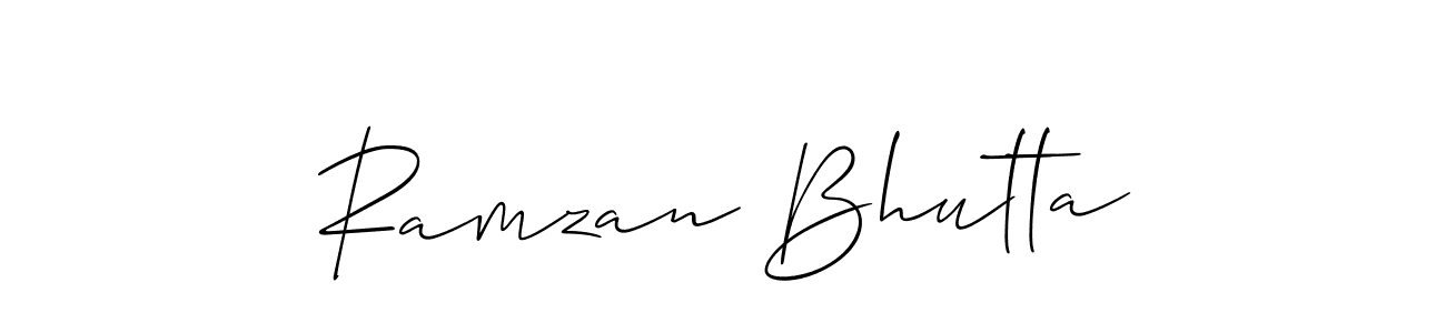 Design your own signature with our free online signature maker. With this signature software, you can create a handwritten (Allison_Script) signature for name Ramzan Bhutta. Ramzan Bhutta signature style 2 images and pictures png