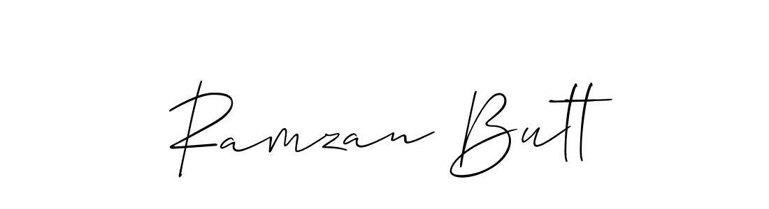 Also we have Ramzan Butt name is the best signature style. Create professional handwritten signature collection using Allison_Script autograph style. Ramzan Butt signature style 2 images and pictures png