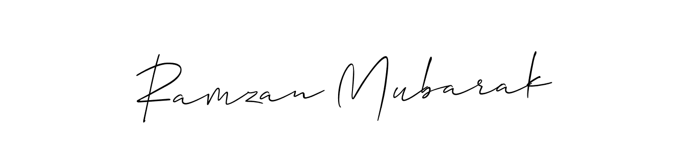 How to make Ramzan Mubarak name signature. Use Allison_Script style for creating short signs online. This is the latest handwritten sign. Ramzan Mubarak signature style 2 images and pictures png
