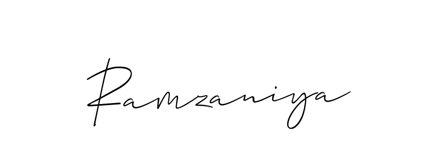 if you are searching for the best signature style for your name Ramzaniya. so please give up your signature search. here we have designed multiple signature styles  using Allison_Script. Ramzaniya signature style 2 images and pictures png