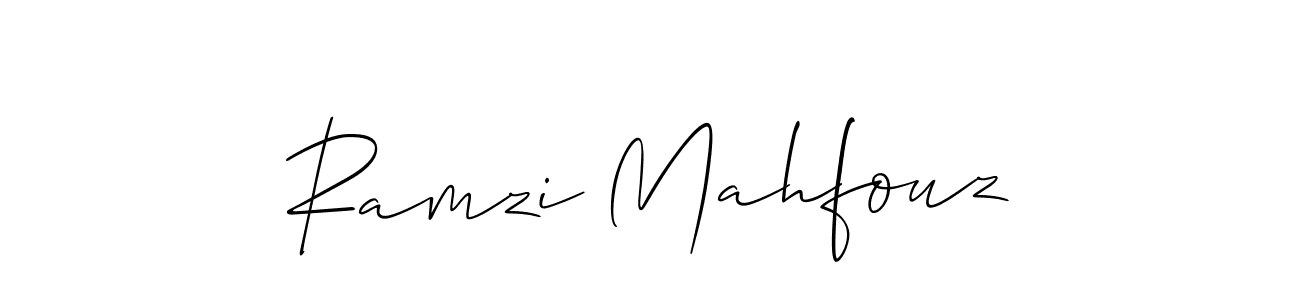 Similarly Allison_Script is the best handwritten signature design. Signature creator online .You can use it as an online autograph creator for name Ramzi Mahfouz. Ramzi Mahfouz signature style 2 images and pictures png