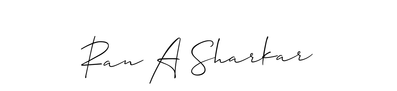 if you are searching for the best signature style for your name Ran A Sharkar. so please give up your signature search. here we have designed multiple signature styles  using Allison_Script. Ran A Sharkar signature style 2 images and pictures png