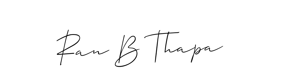 Also we have Ran B Thapa name is the best signature style. Create professional handwritten signature collection using Allison_Script autograph style. Ran B Thapa signature style 2 images and pictures png