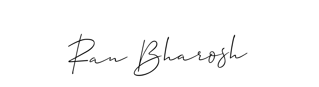 You should practise on your own different ways (Allison_Script) to write your name (Ran Bharosh) in signature. don't let someone else do it for you. Ran Bharosh signature style 2 images and pictures png