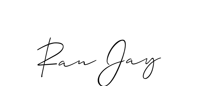 Make a beautiful signature design for name Ran Jay. With this signature (Allison_Script) style, you can create a handwritten signature for free. Ran Jay signature style 2 images and pictures png