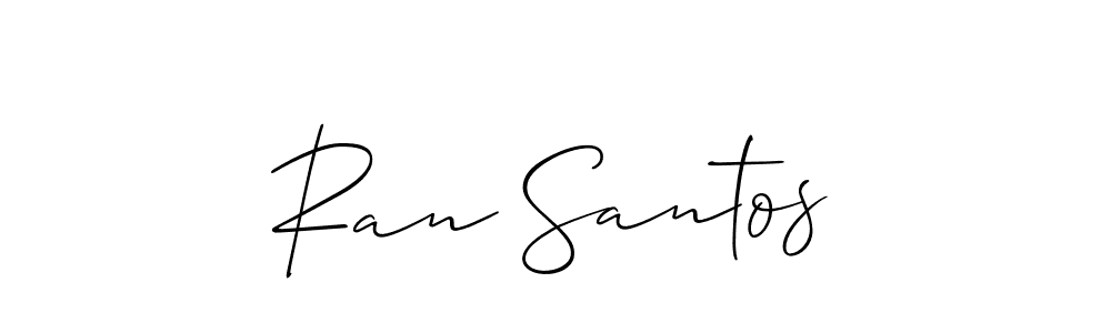 Design your own signature with our free online signature maker. With this signature software, you can create a handwritten (Allison_Script) signature for name Ran Santos. Ran Santos signature style 2 images and pictures png