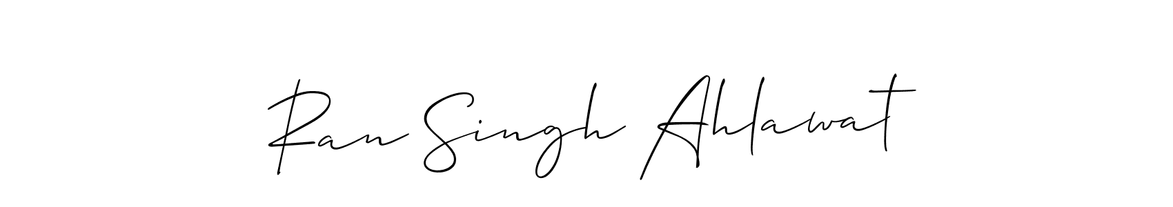 Design your own signature with our free online signature maker. With this signature software, you can create a handwritten (Allison_Script) signature for name Ran Singh Ahlawat. Ran Singh Ahlawat signature style 2 images and pictures png