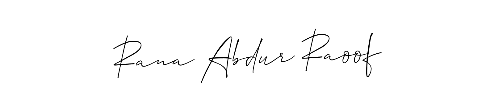 Design your own signature with our free online signature maker. With this signature software, you can create a handwritten (Allison_Script) signature for name Rana Abdur Raoof. Rana Abdur Raoof signature style 2 images and pictures png