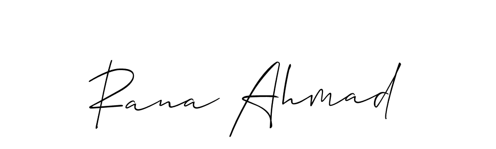 How to make Rana Ahmad signature? Allison_Script is a professional autograph style. Create handwritten signature for Rana Ahmad name. Rana Ahmad signature style 2 images and pictures png