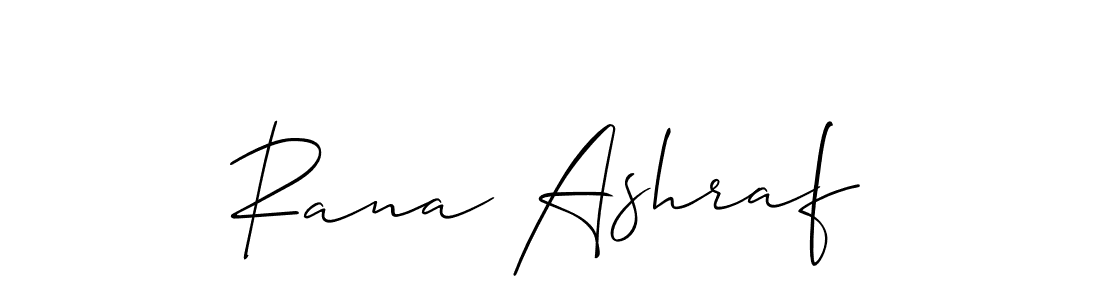 Allison_Script is a professional signature style that is perfect for those who want to add a touch of class to their signature. It is also a great choice for those who want to make their signature more unique. Get Rana Ashraf name to fancy signature for free. Rana Ashraf signature style 2 images and pictures png