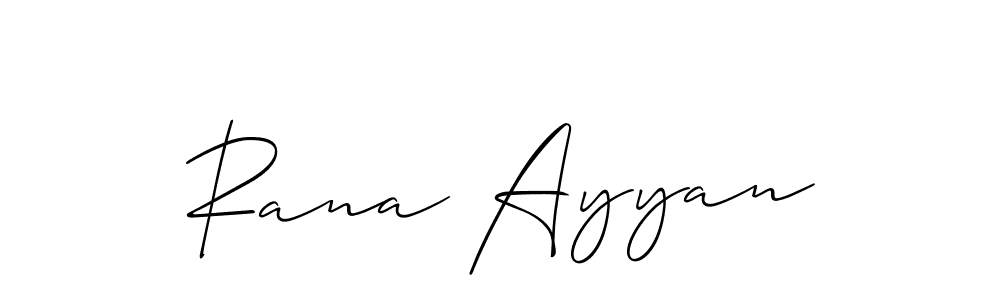 Also You can easily find your signature by using the search form. We will create Rana Ayyan name handwritten signature images for you free of cost using Allison_Script sign style. Rana Ayyan signature style 2 images and pictures png