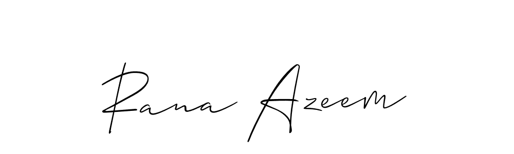 Design your own signature with our free online signature maker. With this signature software, you can create a handwritten (Allison_Script) signature for name Rana Azeem. Rana Azeem signature style 2 images and pictures png