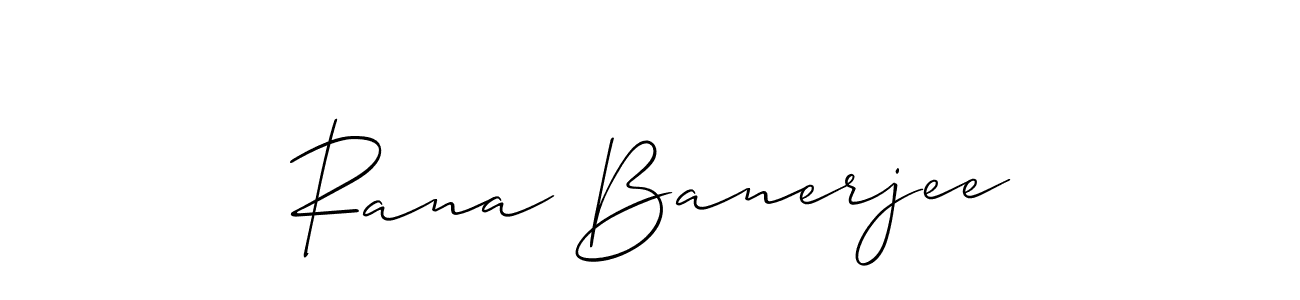 This is the best signature style for the Rana Banerjee name. Also you like these signature font (Allison_Script). Mix name signature. Rana Banerjee signature style 2 images and pictures png