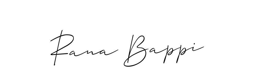 Use a signature maker to create a handwritten signature online. With this signature software, you can design (Allison_Script) your own signature for name Rana Bappi. Rana Bappi signature style 2 images and pictures png