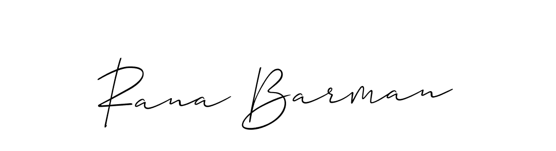 It looks lik you need a new signature style for name Rana Barman. Design unique handwritten (Allison_Script) signature with our free signature maker in just a few clicks. Rana Barman signature style 2 images and pictures png