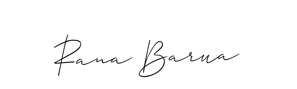 How to make Rana Barua name signature. Use Allison_Script style for creating short signs online. This is the latest handwritten sign. Rana Barua signature style 2 images and pictures png