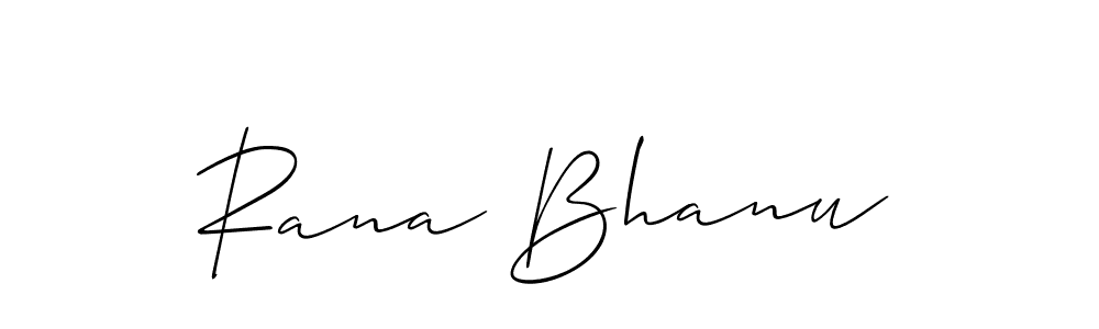 Also we have Rana Bhanu name is the best signature style. Create professional handwritten signature collection using Allison_Script autograph style. Rana Bhanu signature style 2 images and pictures png