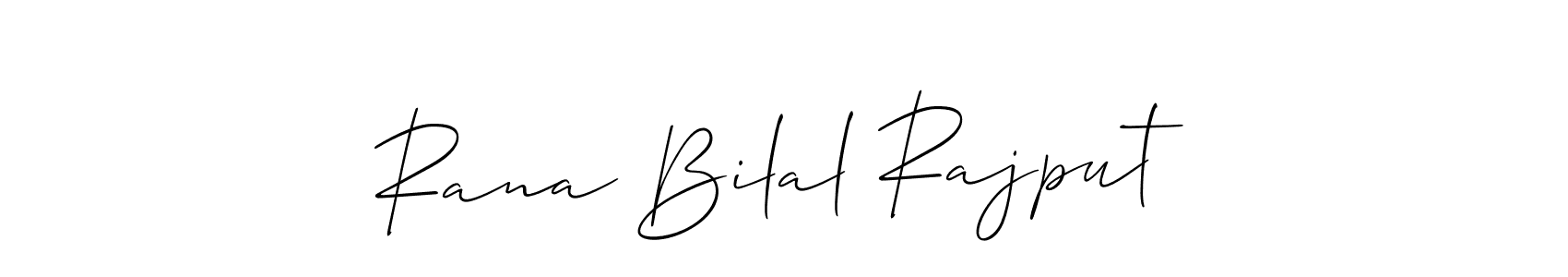 How to make Rana Bilal Rajput name signature. Use Allison_Script style for creating short signs online. This is the latest handwritten sign. Rana Bilal Rajput signature style 2 images and pictures png