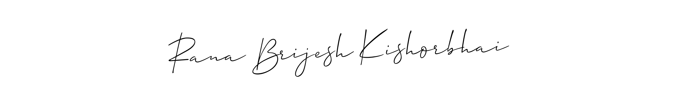 Allison_Script is a professional signature style that is perfect for those who want to add a touch of class to their signature. It is also a great choice for those who want to make their signature more unique. Get Rana Brijesh Kishorbhai name to fancy signature for free. Rana Brijesh Kishorbhai signature style 2 images and pictures png