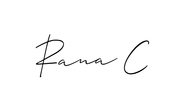 It looks lik you need a new signature style for name Rana C. Design unique handwritten (Allison_Script) signature with our free signature maker in just a few clicks. Rana C signature style 2 images and pictures png