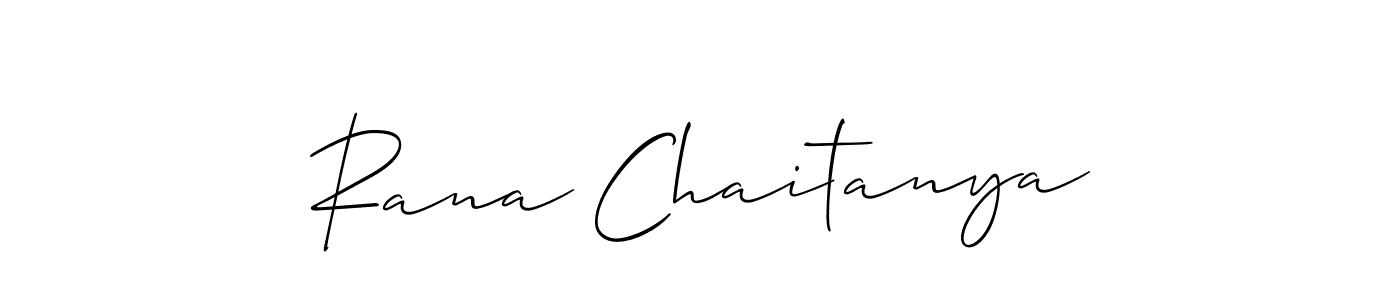 Also You can easily find your signature by using the search form. We will create Rana Chaitanya name handwritten signature images for you free of cost using Allison_Script sign style. Rana Chaitanya signature style 2 images and pictures png