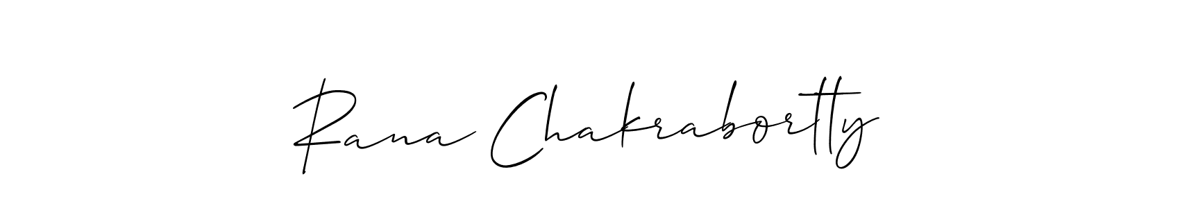 Make a short Rana Chakrabortty signature style. Manage your documents anywhere anytime using Allison_Script. Create and add eSignatures, submit forms, share and send files easily. Rana Chakrabortty signature style 2 images and pictures png