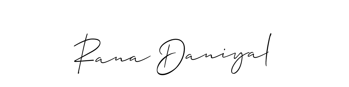 Make a short Rana Daniyal signature style. Manage your documents anywhere anytime using Allison_Script. Create and add eSignatures, submit forms, share and send files easily. Rana Daniyal signature style 2 images and pictures png