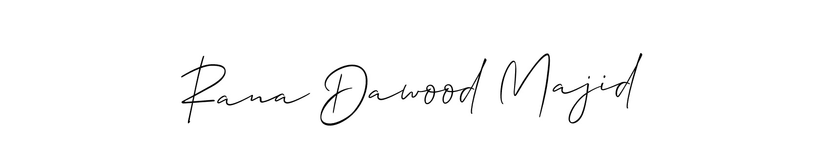 Make a beautiful signature design for name Rana Dawood Majid. With this signature (Allison_Script) style, you can create a handwritten signature for free. Rana Dawood Majid signature style 2 images and pictures png