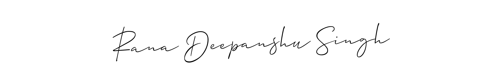 Also we have Rana Deepanshu Singh name is the best signature style. Create professional handwritten signature collection using Allison_Script autograph style. Rana Deepanshu Singh signature style 2 images and pictures png