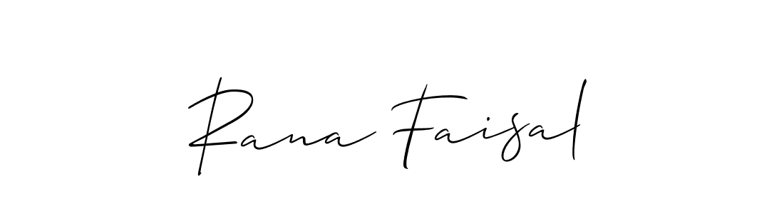 Also we have Rana Faisal name is the best signature style. Create professional handwritten signature collection using Allison_Script autograph style. Rana Faisal signature style 2 images and pictures png