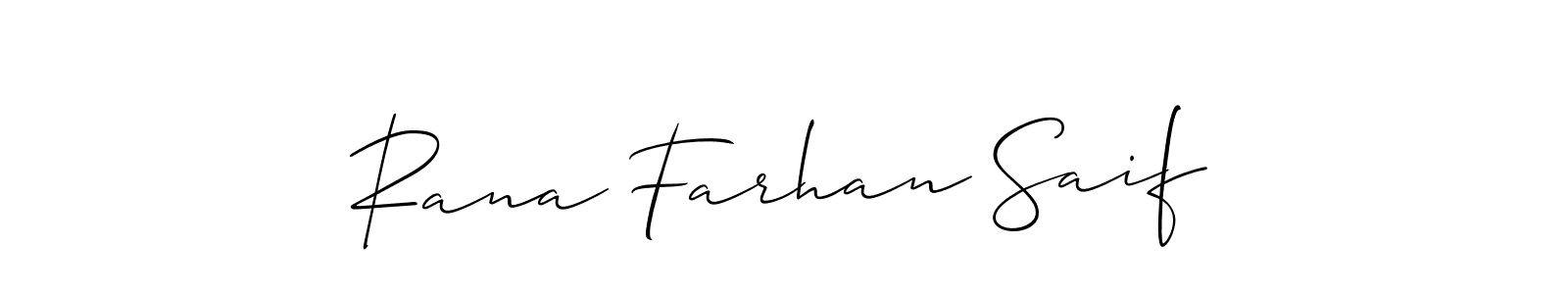 See photos of Rana Farhan Saif official signature by Spectra . Check more albums & portfolios. Read reviews & check more about Allison_Script font. Rana Farhan Saif signature style 2 images and pictures png