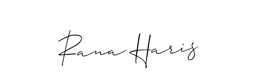 Create a beautiful signature design for name Rana Haris. With this signature (Allison_Script) fonts, you can make a handwritten signature for free. Rana Haris signature style 2 images and pictures png
