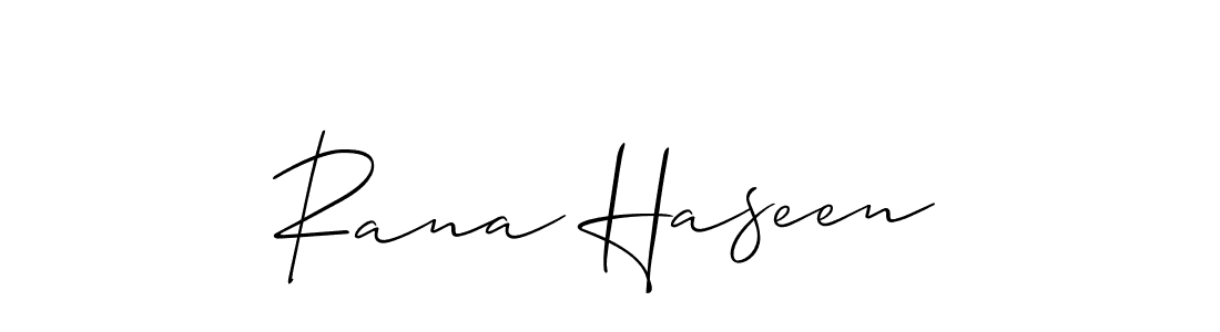 It looks lik you need a new signature style for name Rana Haseen. Design unique handwritten (Allison_Script) signature with our free signature maker in just a few clicks. Rana Haseen signature style 2 images and pictures png