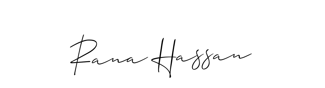 Also we have Rana Hassan name is the best signature style. Create professional handwritten signature collection using Allison_Script autograph style. Rana Hassan signature style 2 images and pictures png