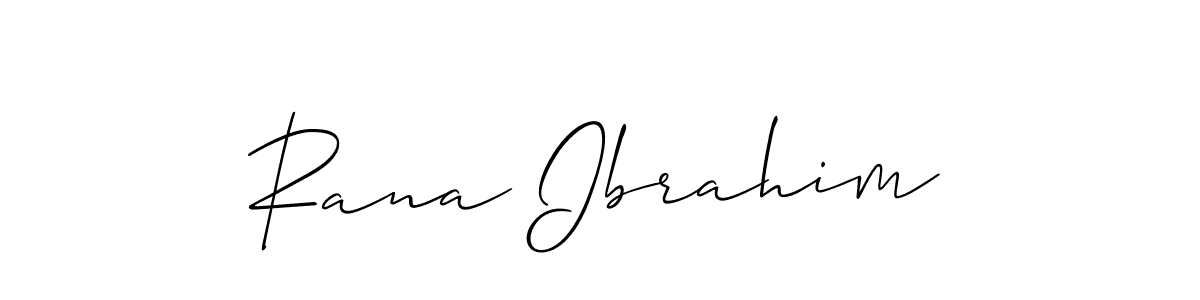 if you are searching for the best signature style for your name Rana Ibrahim. so please give up your signature search. here we have designed multiple signature styles  using Allison_Script. Rana Ibrahim signature style 2 images and pictures png