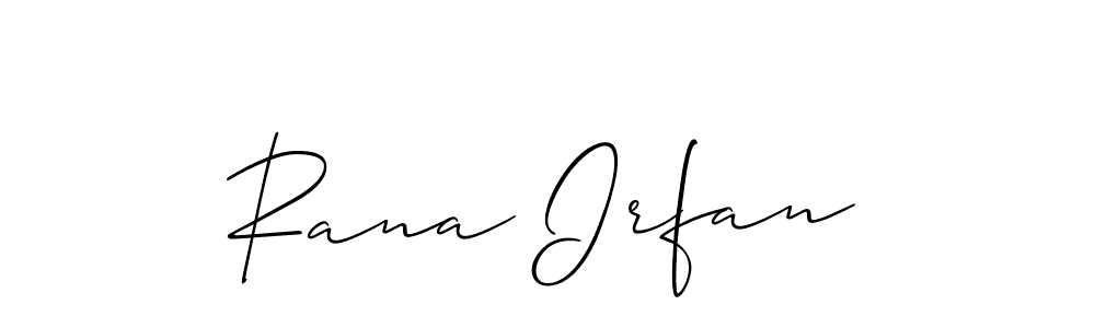 Make a short Rana Irfan signature style. Manage your documents anywhere anytime using Allison_Script. Create and add eSignatures, submit forms, share and send files easily. Rana Irfan signature style 2 images and pictures png