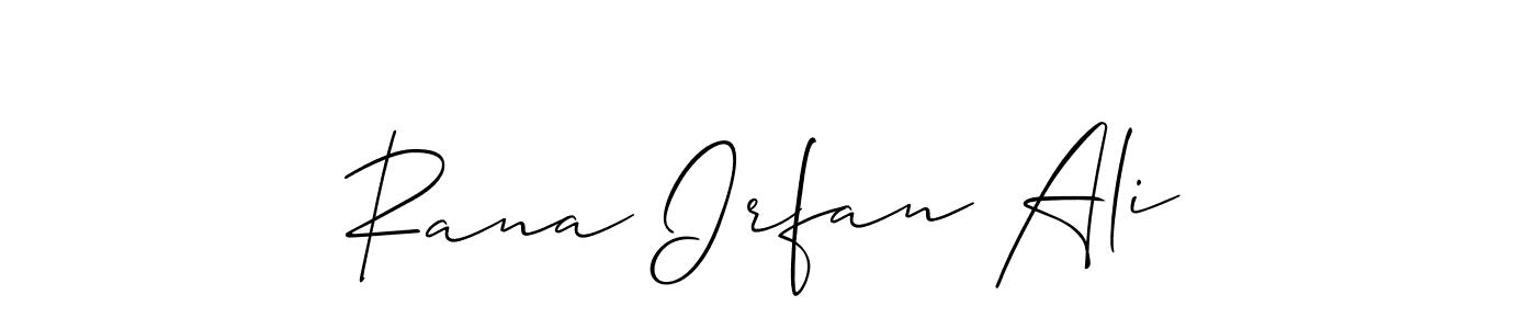 Also You can easily find your signature by using the search form. We will create Rana Irfan Ali name handwritten signature images for you free of cost using Allison_Script sign style. Rana Irfan Ali signature style 2 images and pictures png