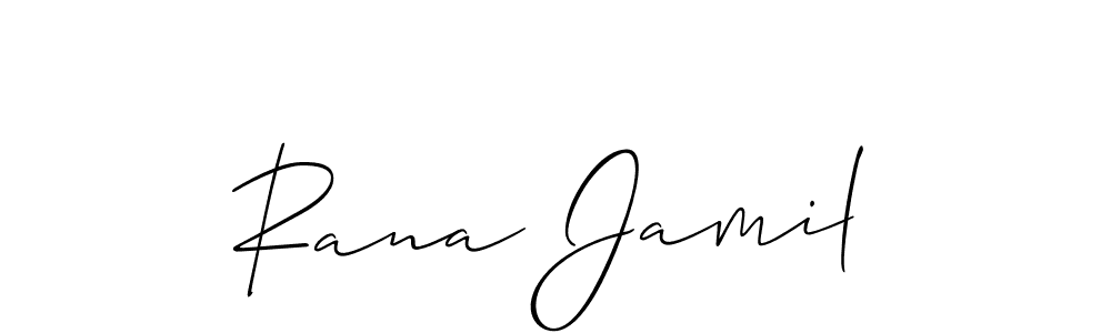 How to Draw Rana Jamil signature style? Allison_Script is a latest design signature styles for name Rana Jamil. Rana Jamil signature style 2 images and pictures png