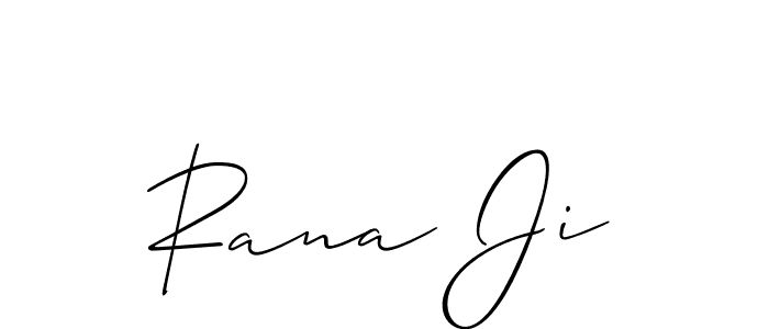 Design your own signature with our free online signature maker. With this signature software, you can create a handwritten (Allison_Script) signature for name Rana Ji. Rana Ji signature style 2 images and pictures png