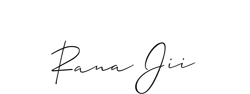 Best and Professional Signature Style for Rana Jii. Allison_Script Best Signature Style Collection. Rana Jii signature style 2 images and pictures png